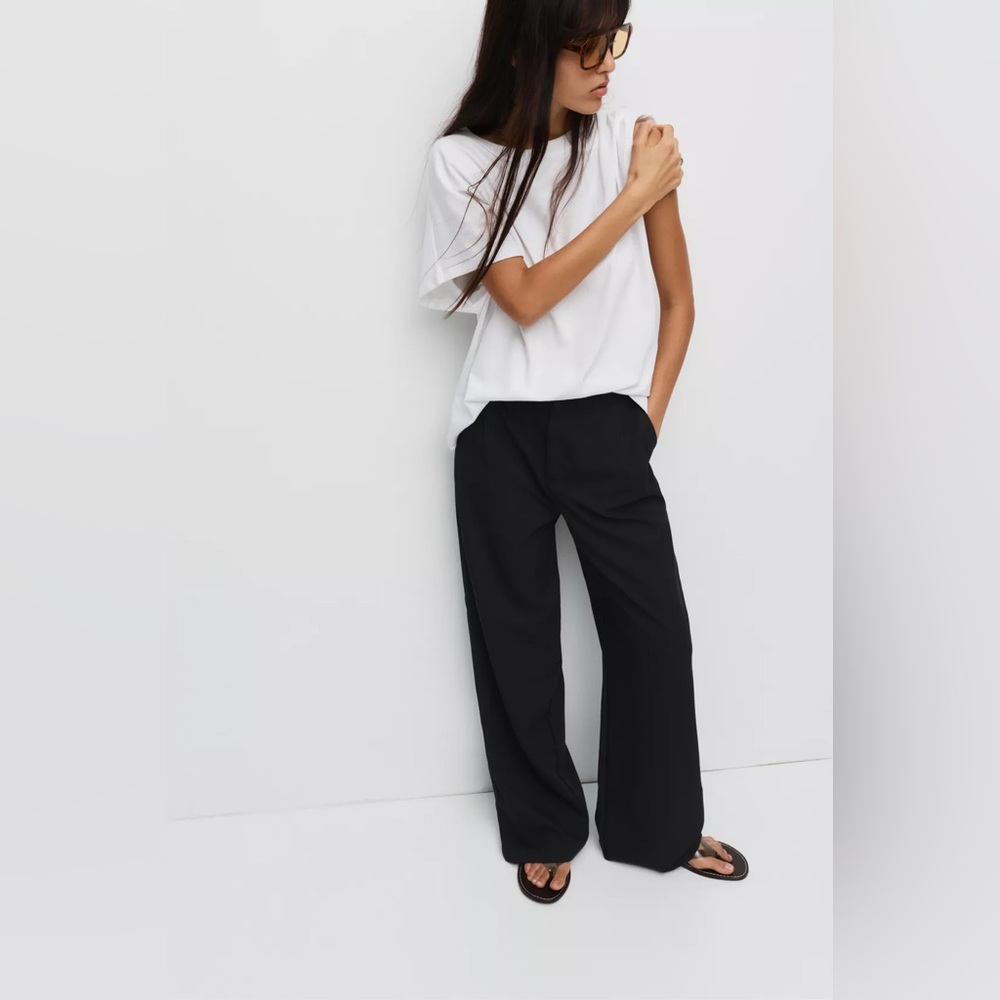 Wide Leg Black Pants for Women - Sleek Casual Trousers